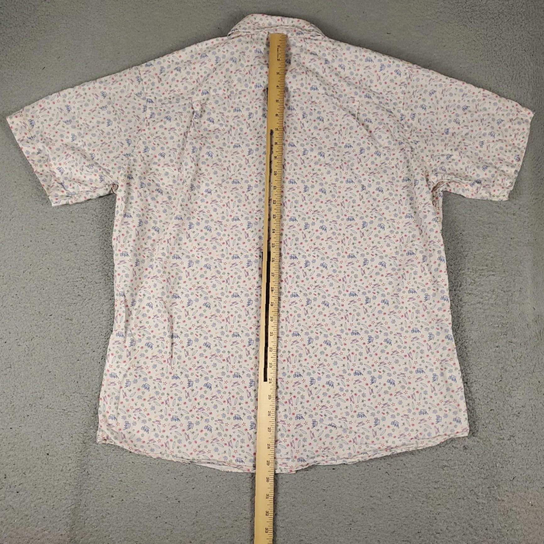David Donahue David Donahue Shirt Mens Large Blue Purple Linen Cotton Button Up Short Sleeve Shirt Size US L / EU 52-54 / 3 - 3 Thumbnail