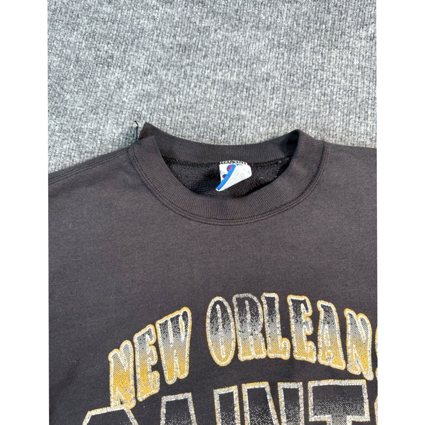Champion VINTAGE Champion New Orleans Saints Sweatshirt Men's Large Black NFL Football Size US L / EU 52-54 / 3 - 5 Thumbnail