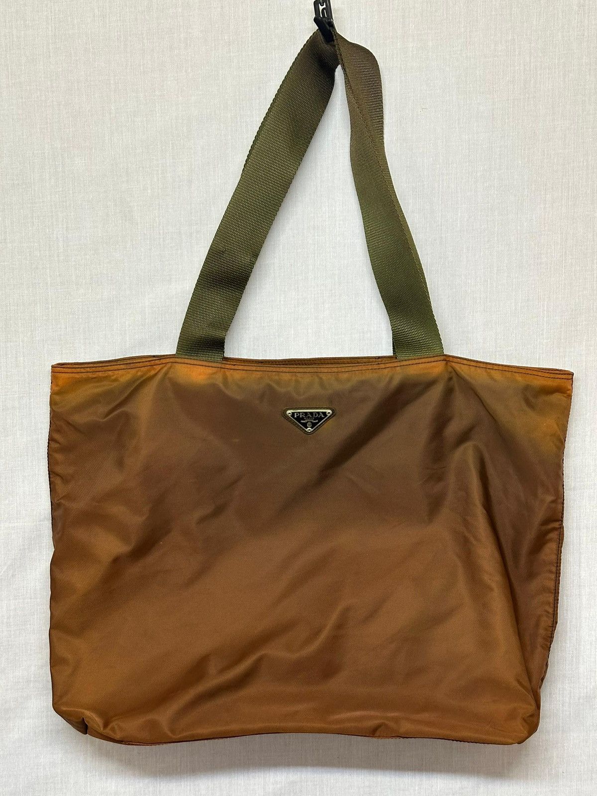 Prada vintage Prada Tessuto Nylon khaki green shoulder Size ONE SIZE - 1 Thumbnail