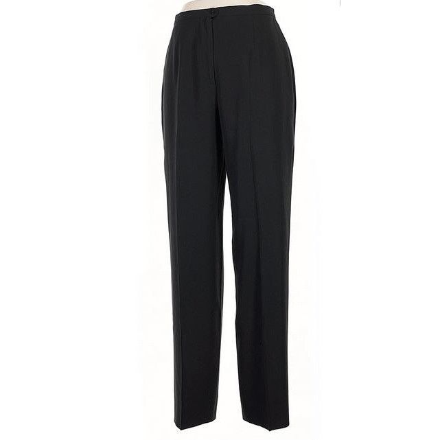 Giorgio Armani Giorgio Armani Classico Womens Black Wool Silk Blend Trouser Size 30" / US 8 / IT 44 - 8 Thumbnail