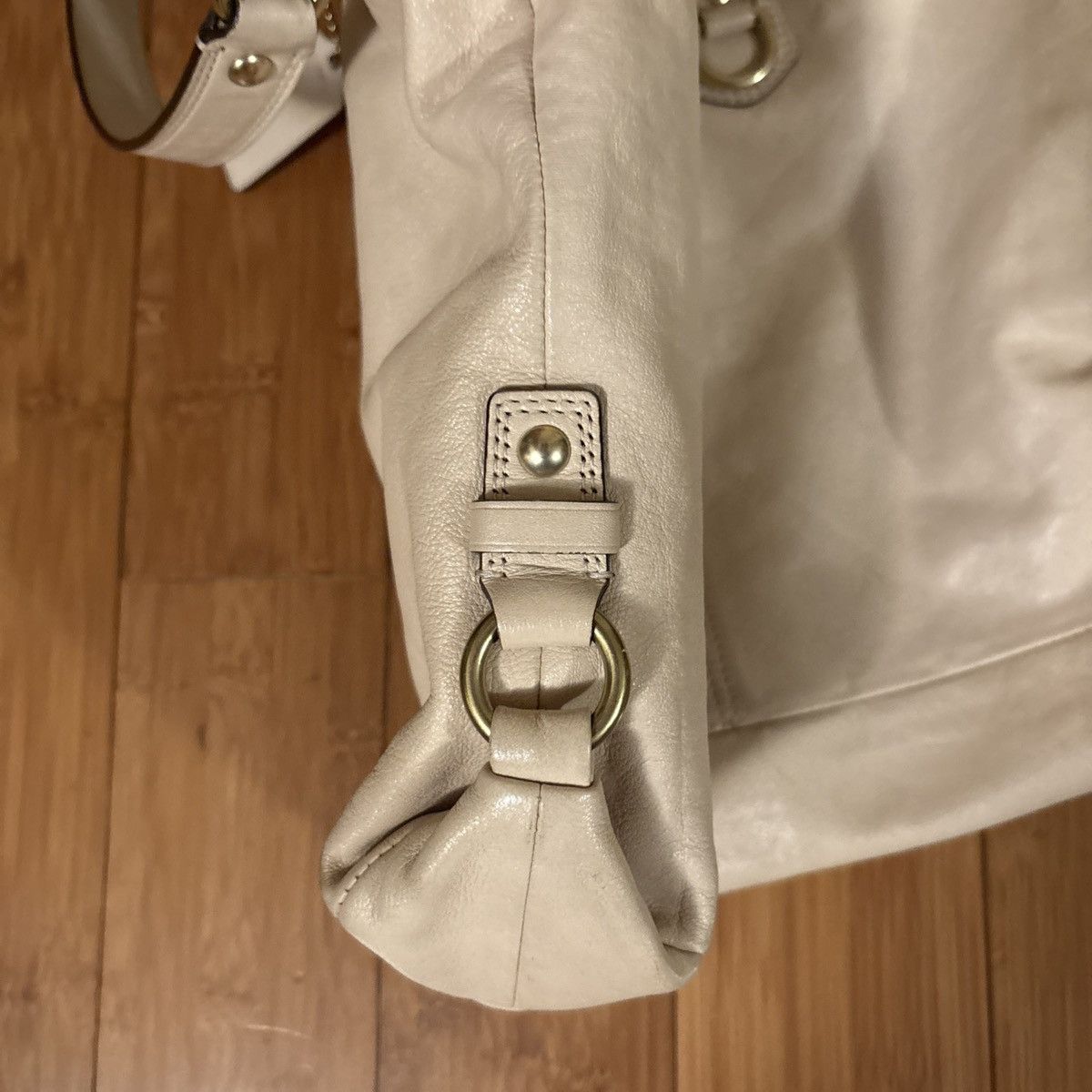 Coach Coach | Vintage Ashley Cream Leather Caryall Top Handle Size ONE SIZE - 6 Thumbnail