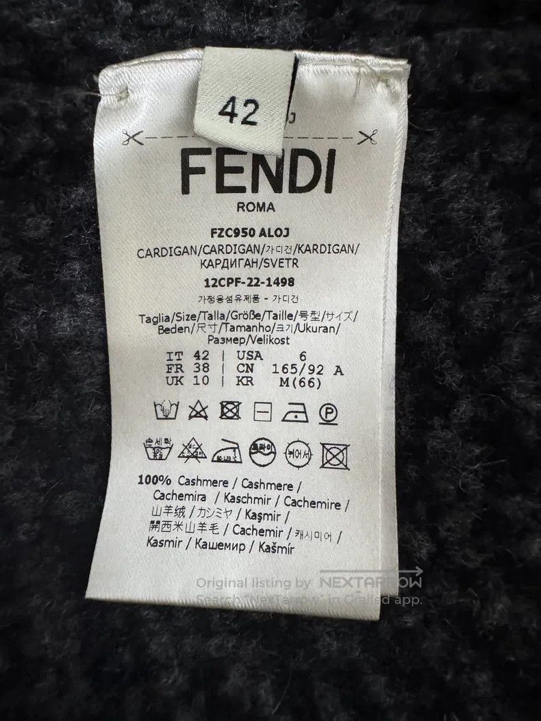 Fendi Fendi Jacquard V Neck Straight Sleeve Casual Long Sleeve K Size S / US 4 / IT 40 - 6 Thumbnail