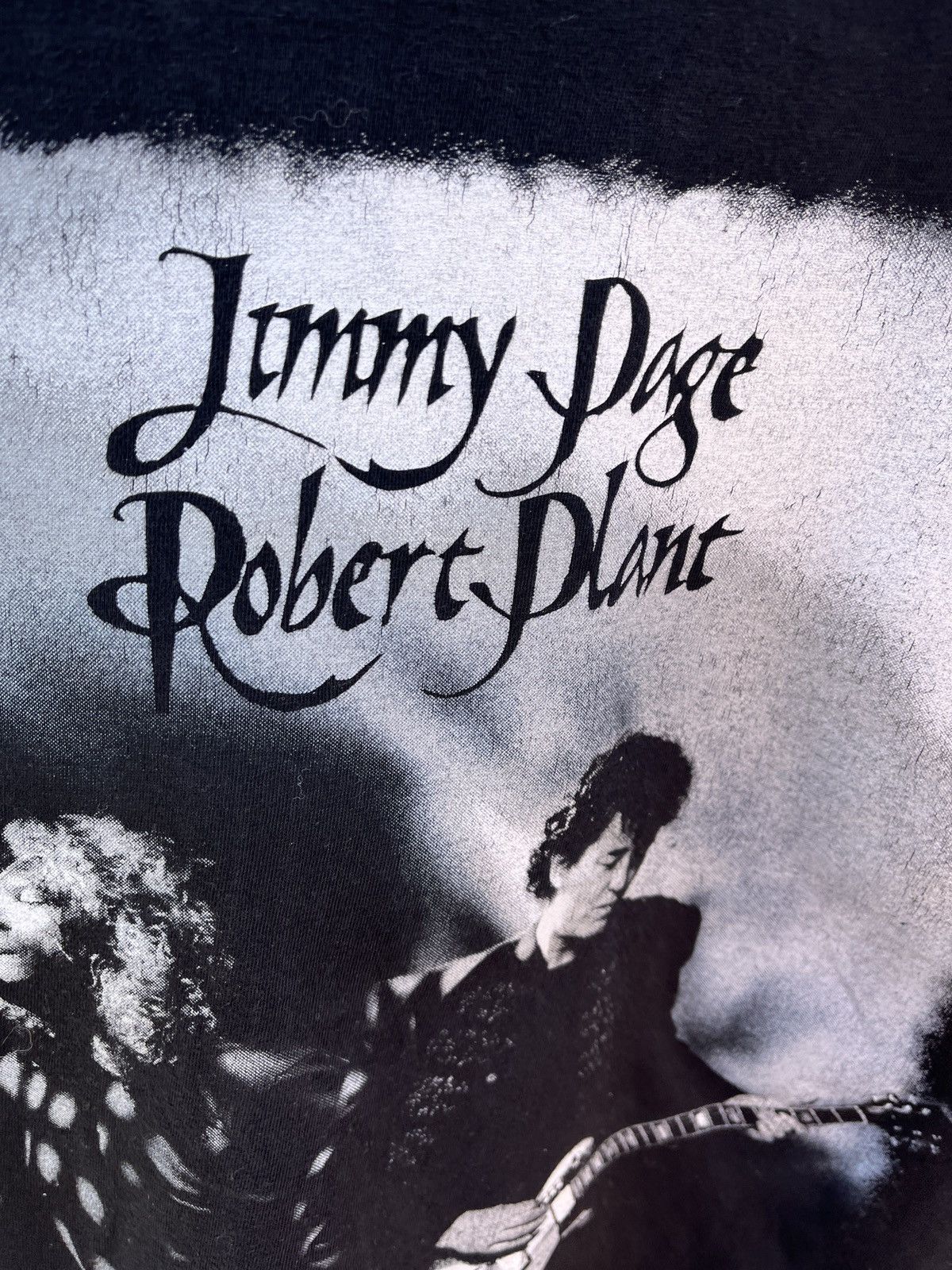 Band Tees Crazy Vintage Jimmy Page Robert Plant 1998 Band Tee Black Size US XL / EU 56 / 4 - 4 Thumbnail