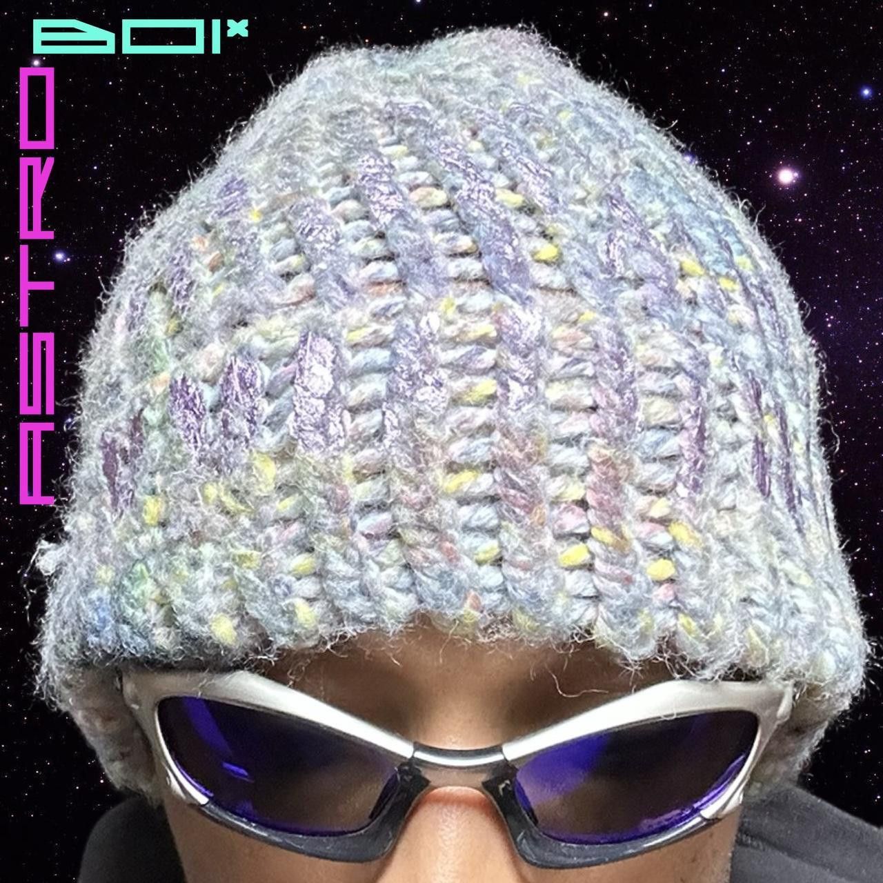 Other ASTROBOI* PASTEL LAVENDER METALLIC PAINTED BEANIE Size ONE SIZE - 2 Thumbnail