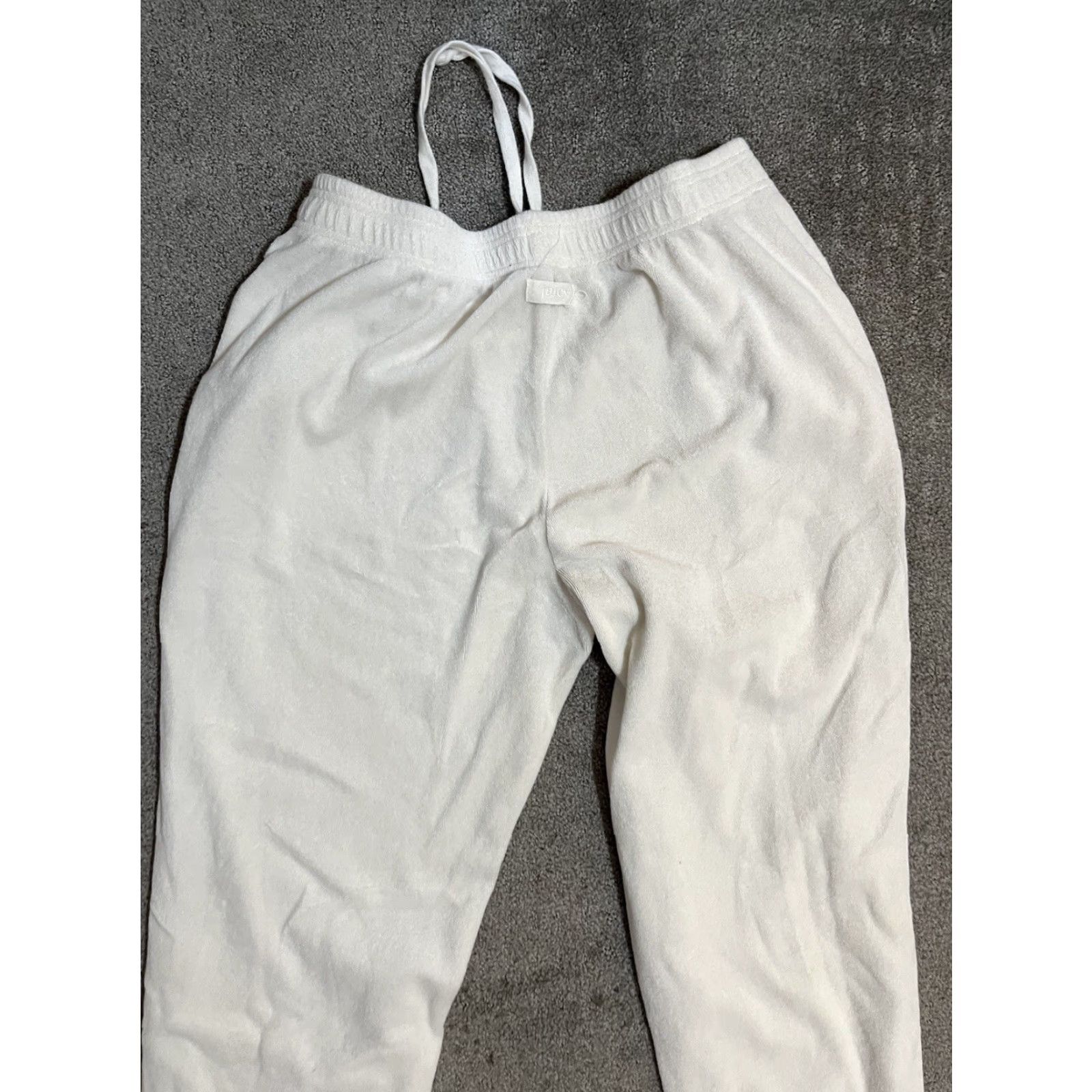 Juicy Couture VINTAGE Juicy Couture White Low Rise Flare Pants Terry Cloth Black Label M Women's Pants Wide Leg Size 32" / US 10 / IT 46 - 4 Thumbnail