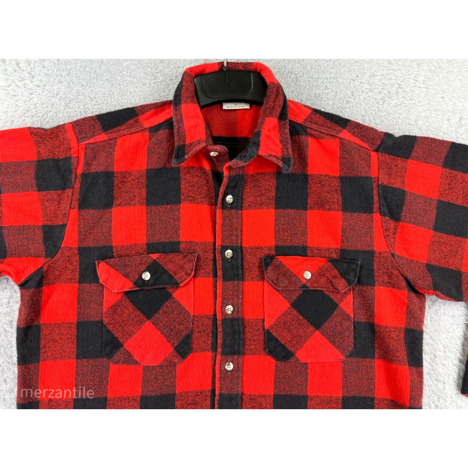 Vintage Winston Shirt Mens L Red Plaid Flannel Button-Up 100% Cotton Pockets Size US L / EU 52-54 / 3 - 5 Thumbnail