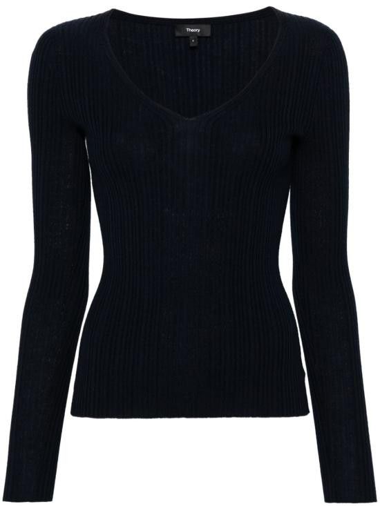 Theory THEORY Women Sweater N1216712 G4K Blue Size L / US 10 / IT 46 - 1 Thumbnail