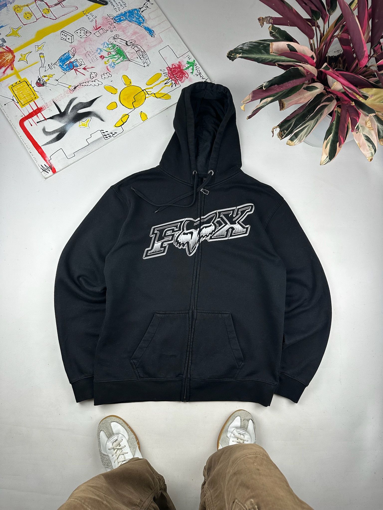 Fox Racing Crazy Vintage Y2K Southpole Skater Style Fox Hoodie Size US L / EU 52-54 / 3 - 1 Thumbnail
