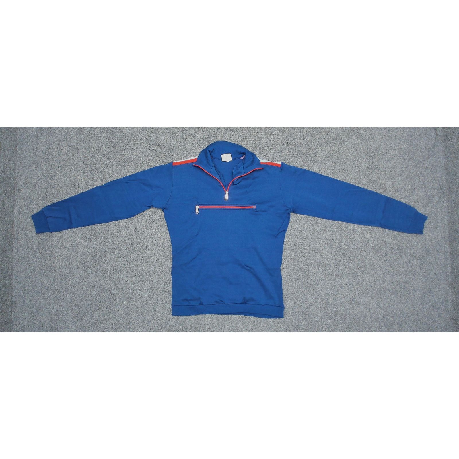 Vintage 80s Nylon Racing Stripe Quarter-Zip Pullover Track Jacket Size US M / EU 48-50 / 2 - 5 Thumbnail