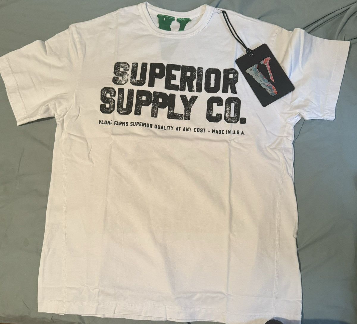 image of Vlone Farms Tee in White, Men's (Size XL)