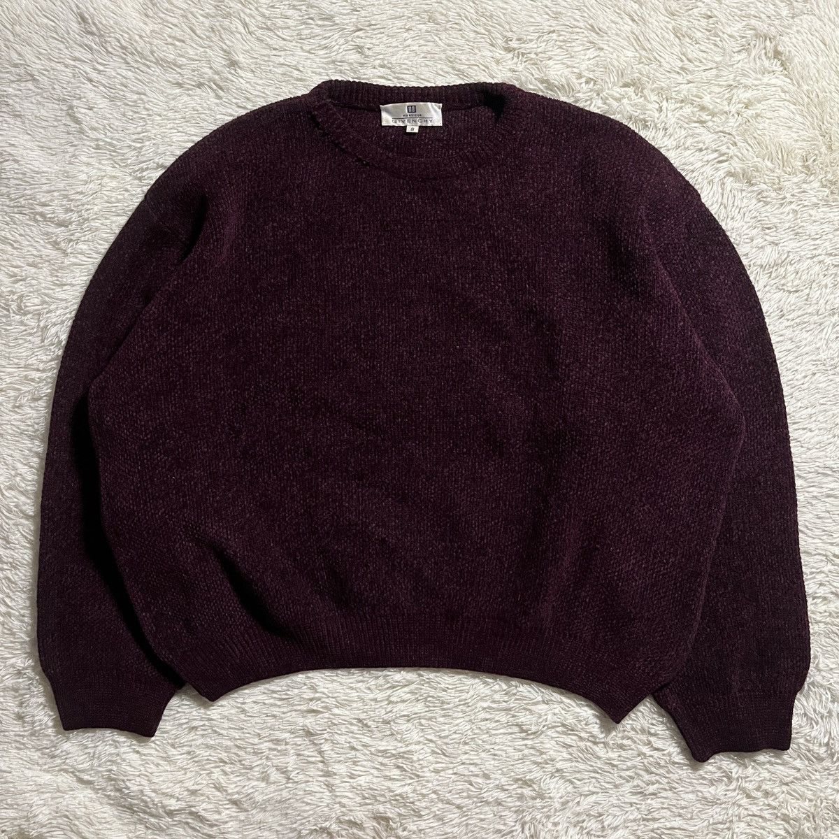 Givenchy Vintage Givenchy Monsieur Burgundy Knitted Sweater Size US S / EU 44-46 / 1 - 1 Thumbnail
