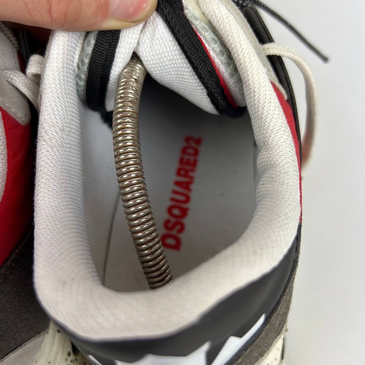 Dsquared2 Dsquared2 Run Ds2 White Suede Blend Sneakers Size US 10 / EU 43 - 9 Thumbnail
