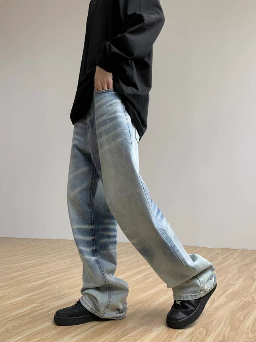 Vintage Vintage Washed Textured Straight Leg Wide Jeans Size US 34 / EU 50 - 2 Thumbnail