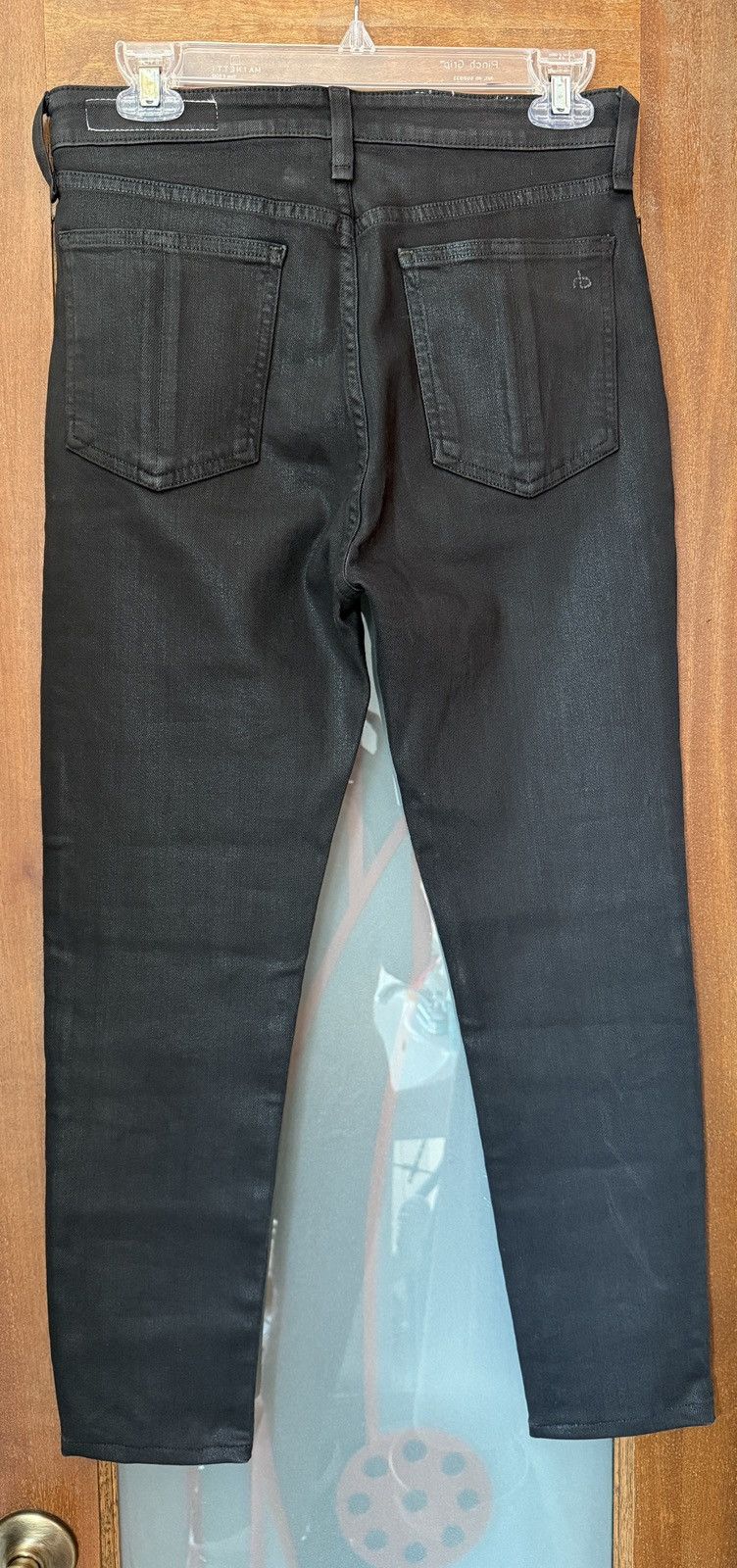 Rag & Bone Rag & Bone Nina Coated Black High-Rise Ankle Skinny Jean Size 27" / US 4 / IT 40 - 9 Thumbnail