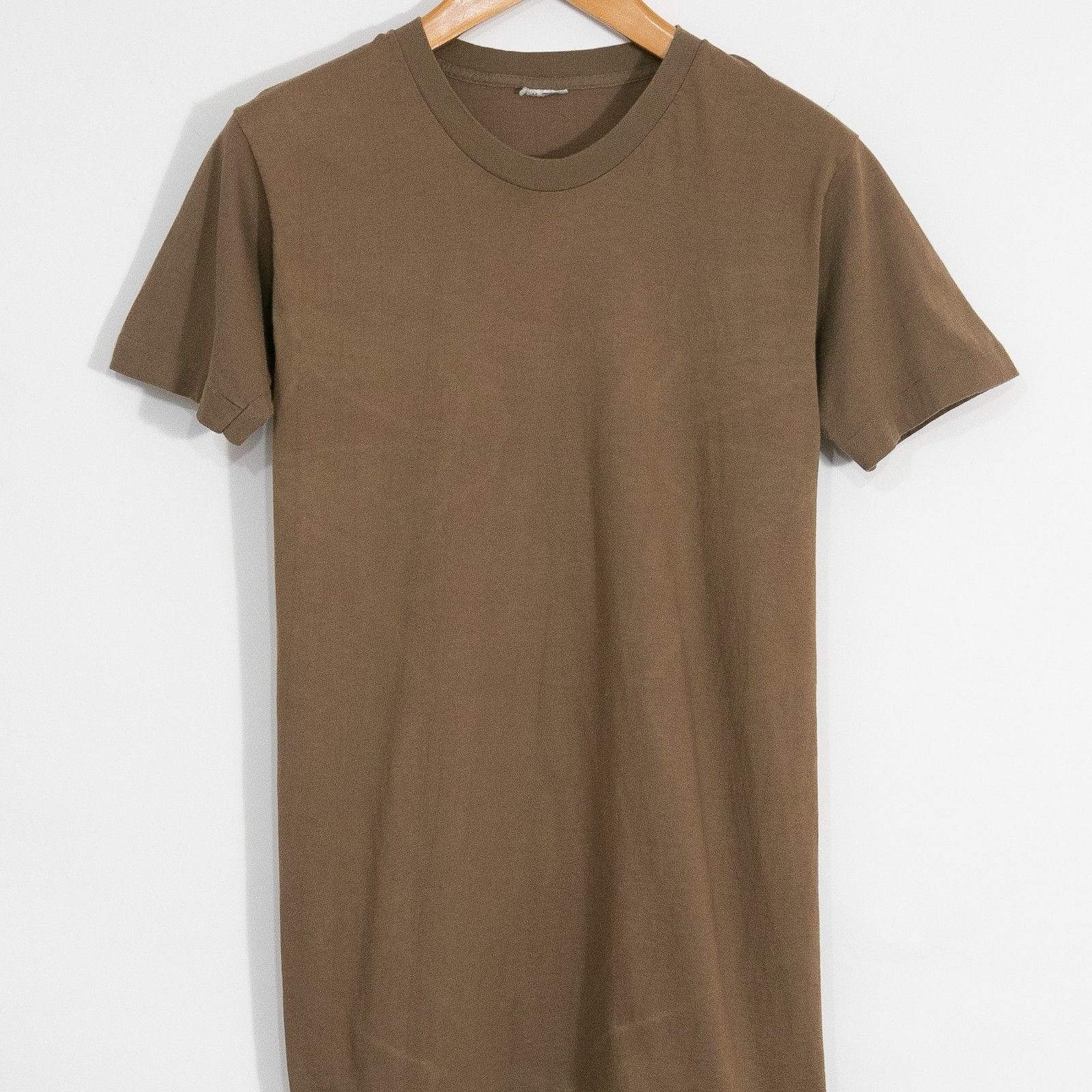 Vintage Vintage 90s Blank Brown T Shirt Mens Medium - Single Stitch Size US M / EU 48-50 / 2 - 2 Thumbnail
