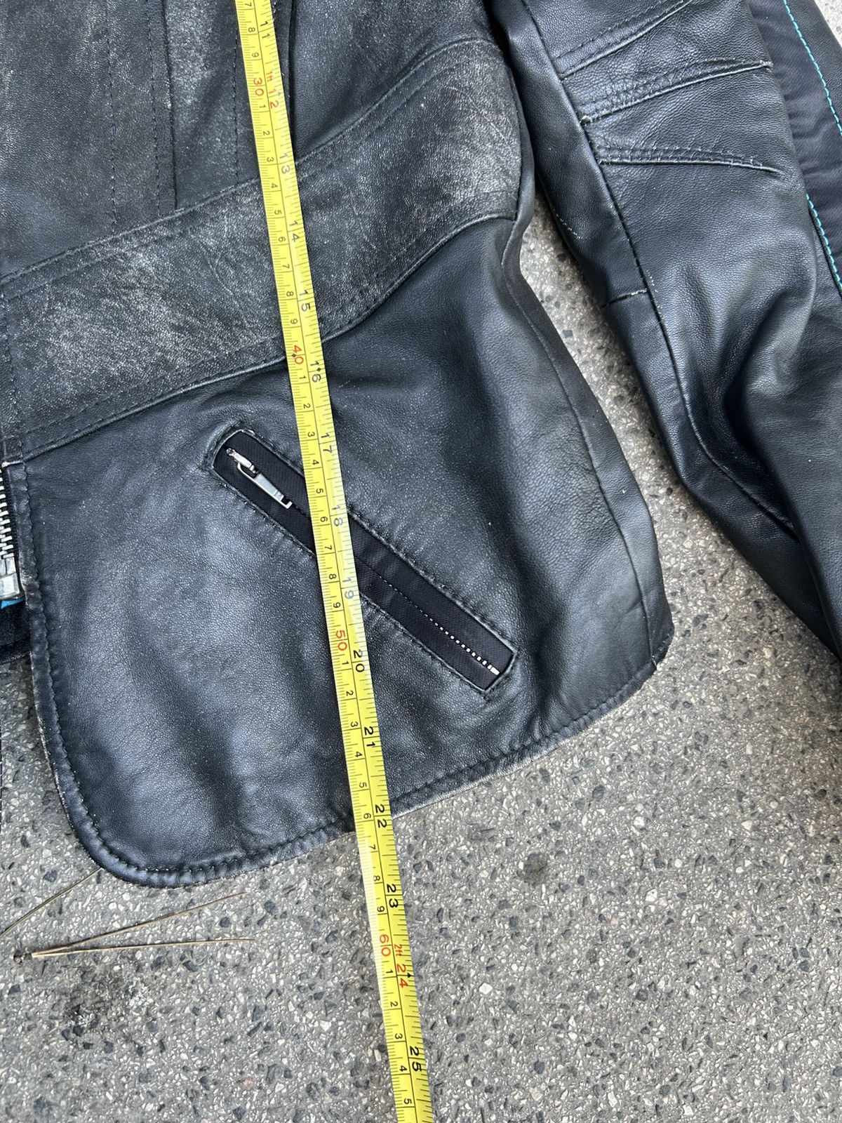 Diesel Vintage Diesel Y2K Leather Jacket Fitted Denim Moto Jacket Size M / US 6-8 / IT 42-44 - 23 Thumbnail