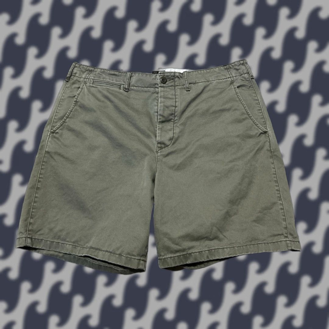 Wallace Barnes Military Chino Shorts 36 Olive Green Cotton