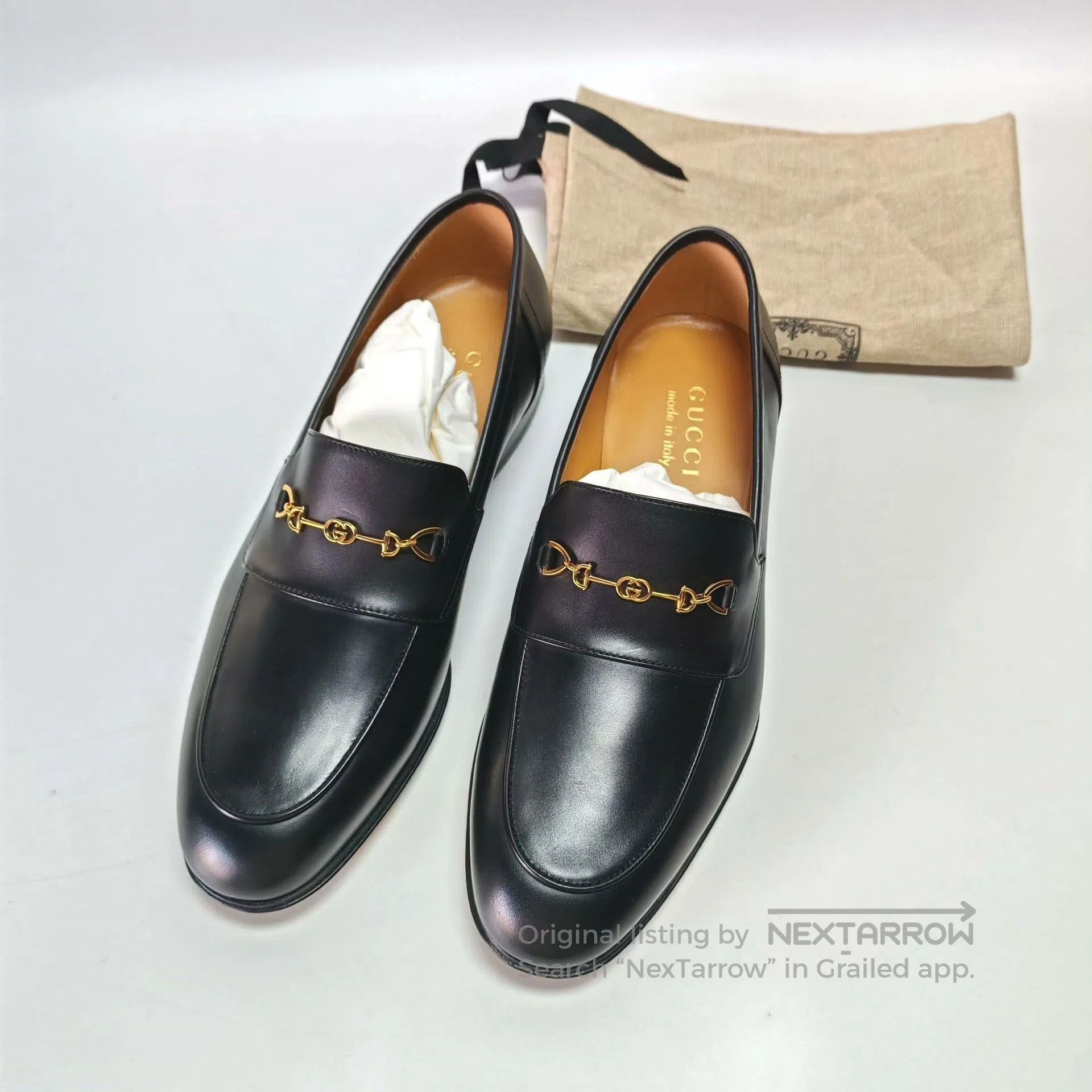 Gucci Gucci Men's Black Leather Loafers. Size US 6.5 / EU 39-40 - 1 Thumbnail