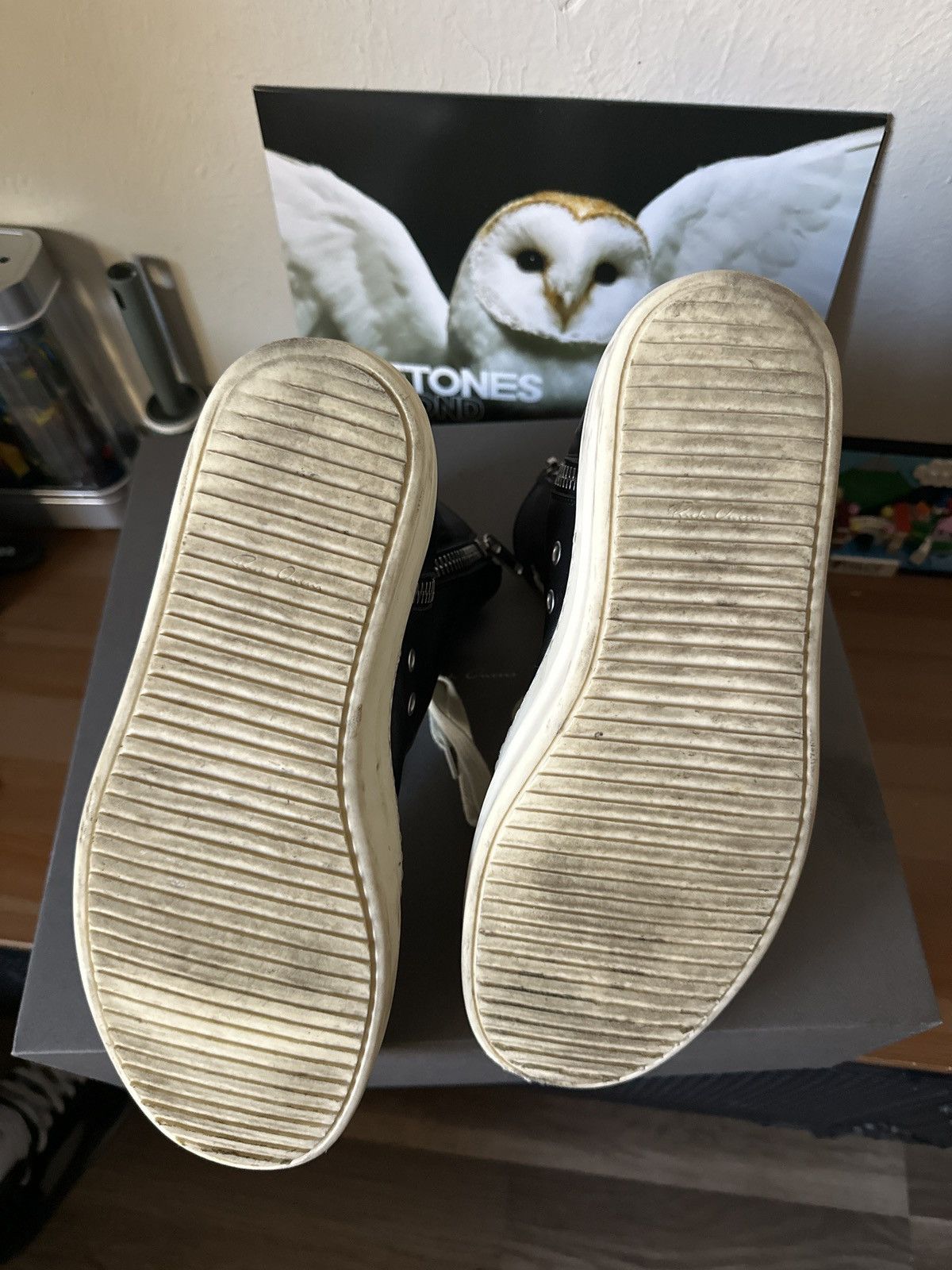 Rick Owens Drkshdw Rick Owens Hightop Leather Drkshadow Hollywood Sneakers Size US 10.5 / EU 43-44 - 5 Thumbnail