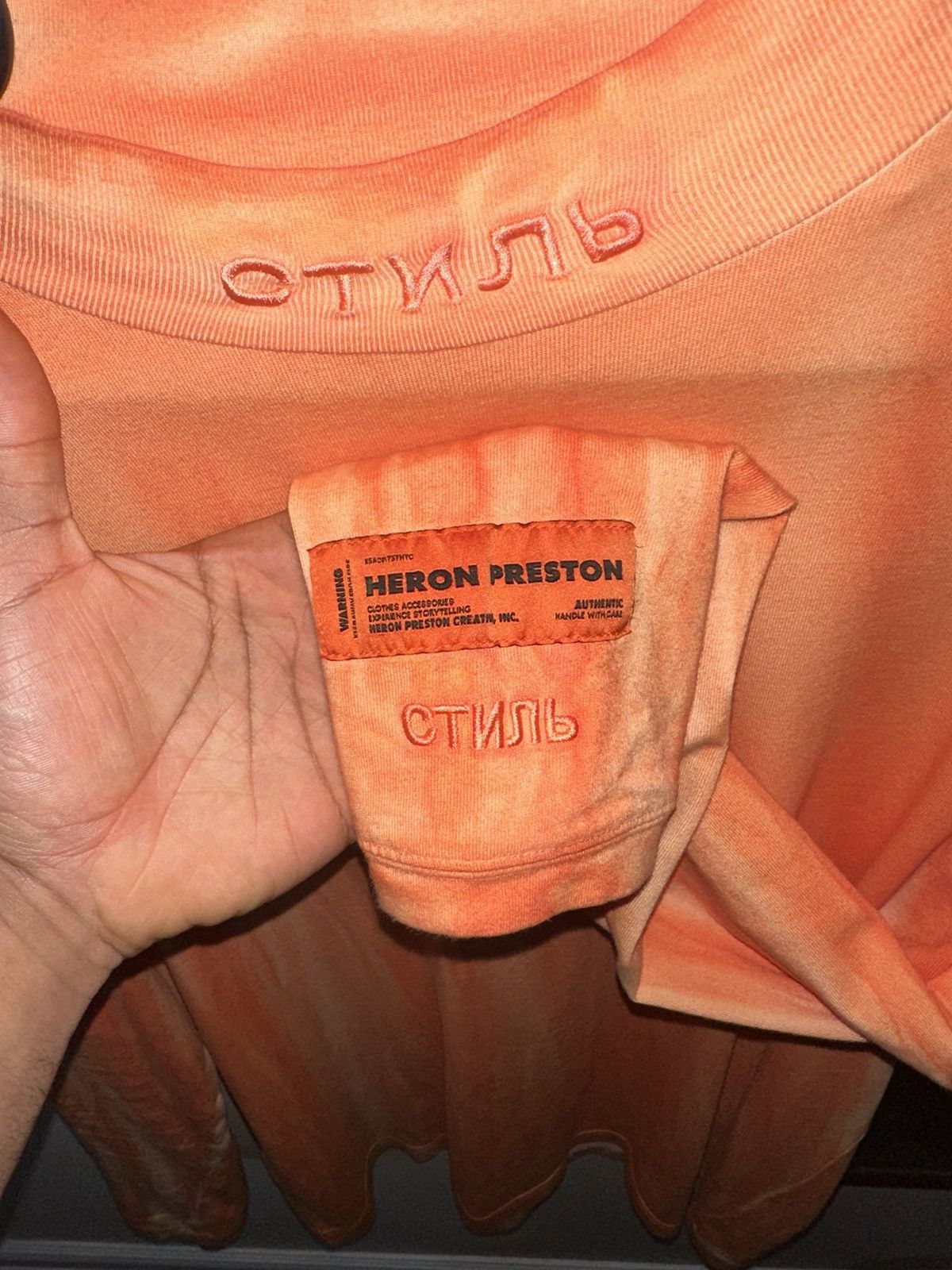 Heron Preston HERON PRESTON ORANGE LONGSLEEVE Size US S / EU 44-46 / 1 - 3 Thumbnail