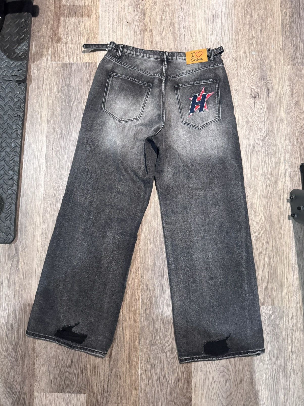 HMDD Black Wash H-Star Crystal Baggy Denim Size US 32 / EU 48 - 2 Thumbnail