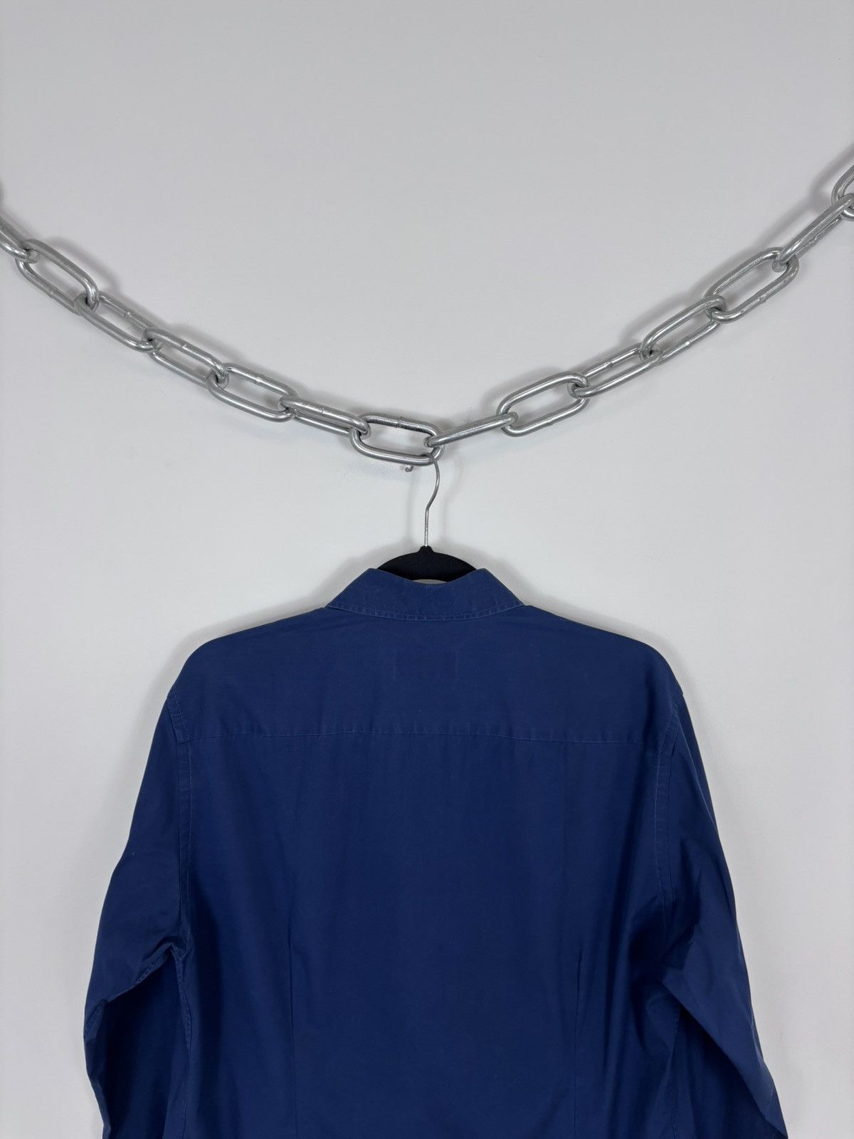 Eton Eton Men’s Slim Fit Blue Button Up Long Sleeve Dress Shirt Size US L / EU 52-54 / 3 - 12 Thumbnail