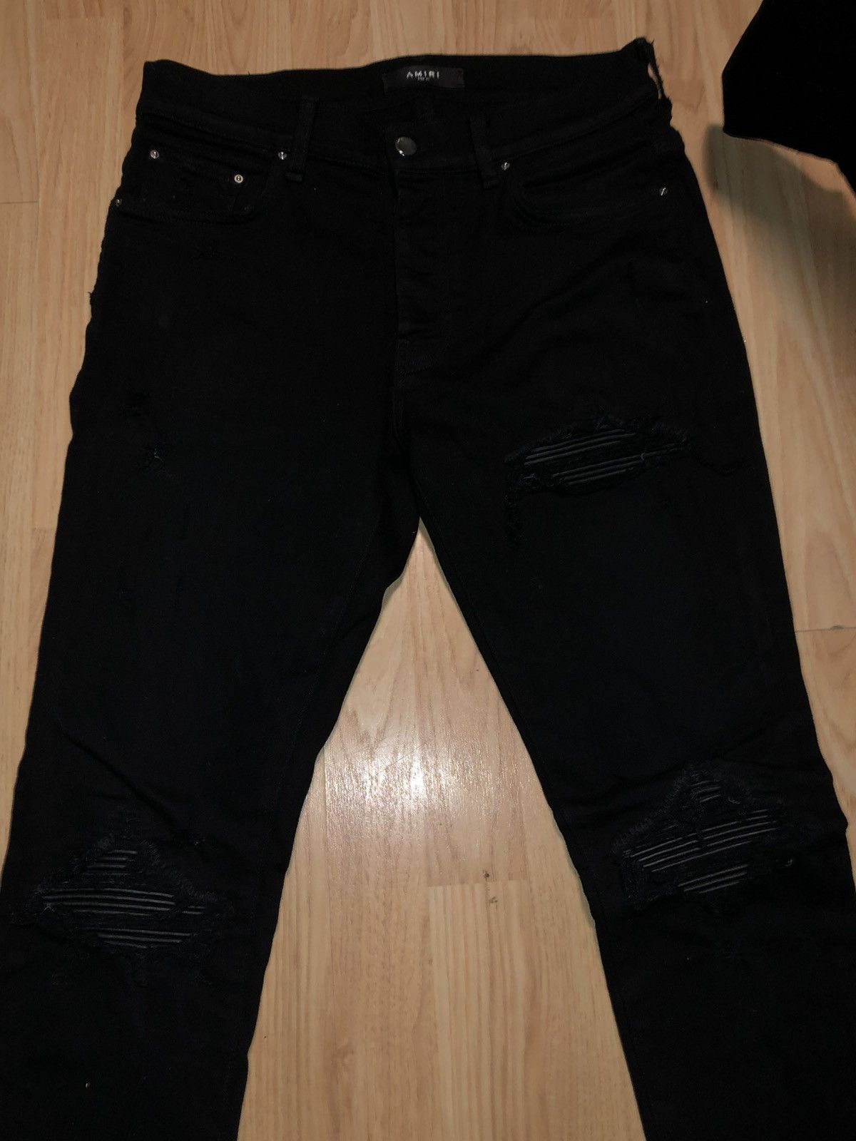 Amiri Amiri Black MX1 Distressed Skinny Jeans Size - 31 Size US 31 - 8 Thumbnail