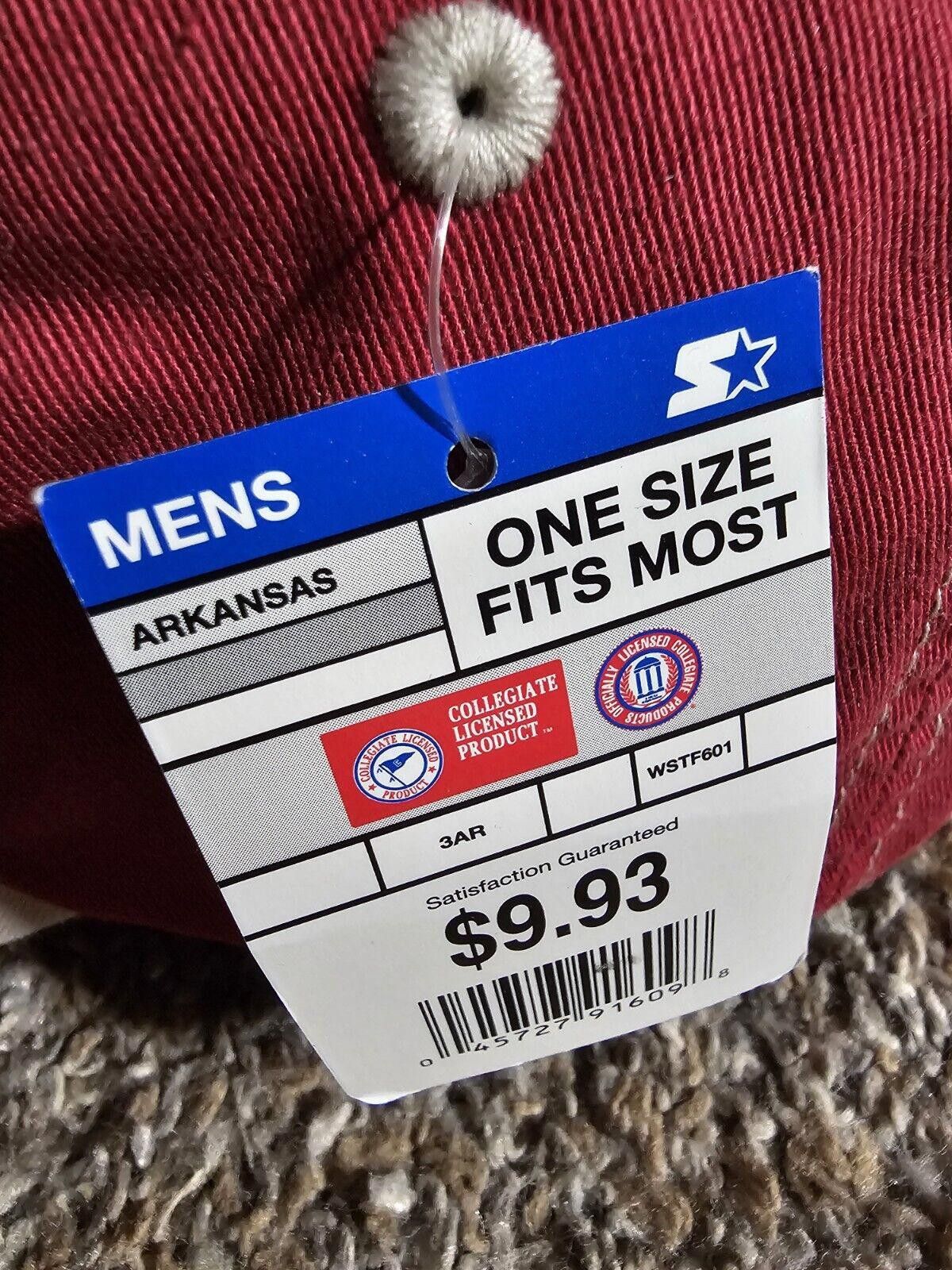 Starter Vintage Arkansas Razorbacks Hat - Starter Team NWT NWD Size ONE SIZE - 5 Thumbnail