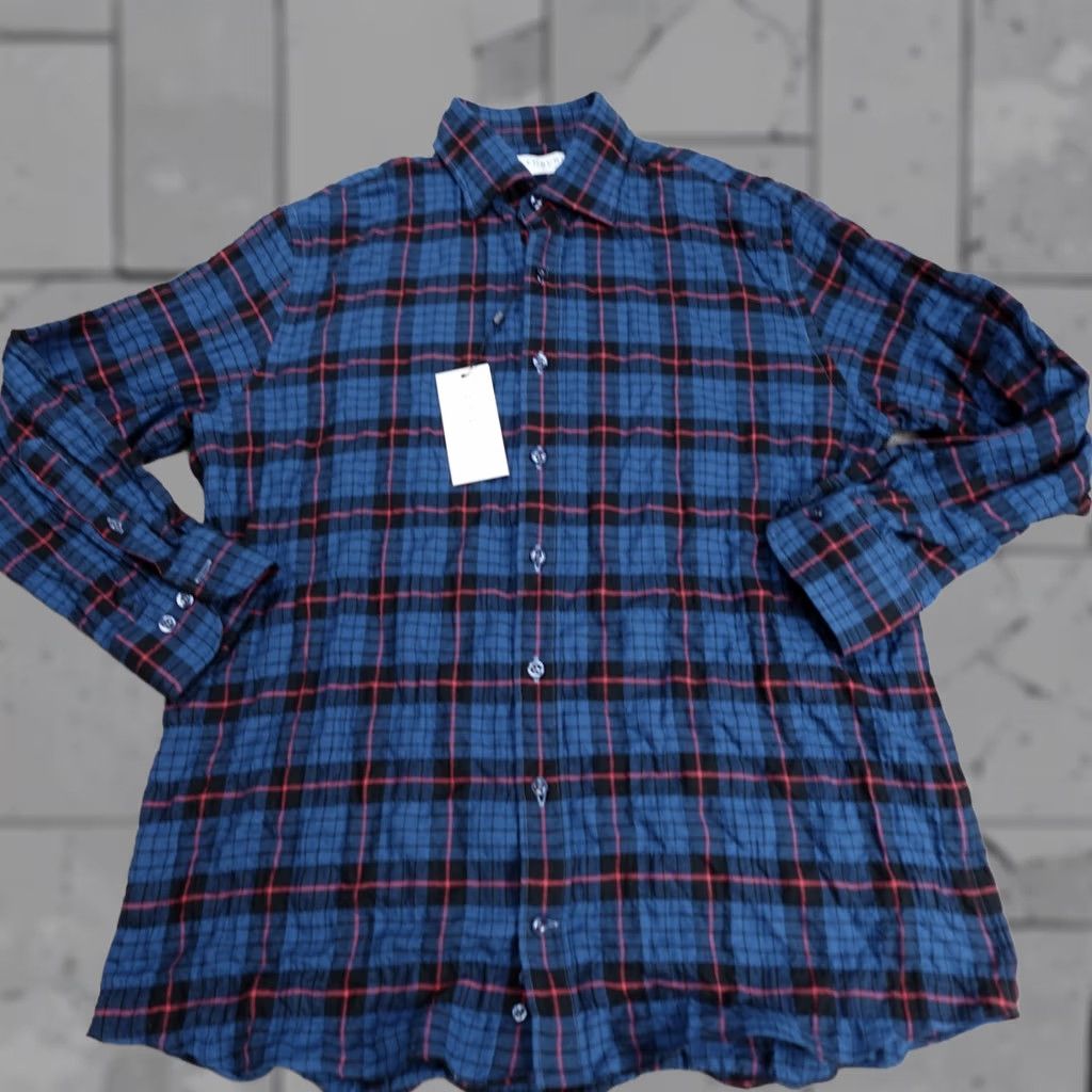 Vintage Ledbury Shirt 16-32 Blue Plaid Flannel Classic Short Body Mens Size US L / EU 52-54 / 3 - 1 Thumbnail
