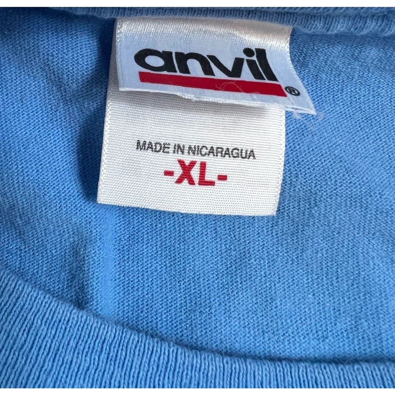 Anvil VINTAGE Hang Loose Hawaii Hilo Surf Beach Blue T-Shirt XL Men Crew Neck Short Sleeve Blue Beach XL Mens Size US XL / EU 56 / 4 - 5 Thumbnail