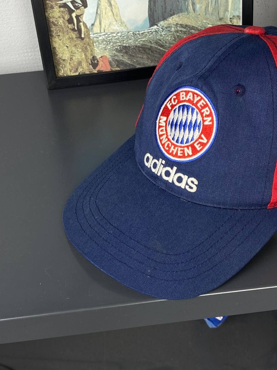 Adidas × Vintage 90s Vintage Adidas Bayern Munich Soccer Football Cap Hat Size ONE SIZE - 2 Thumbnail