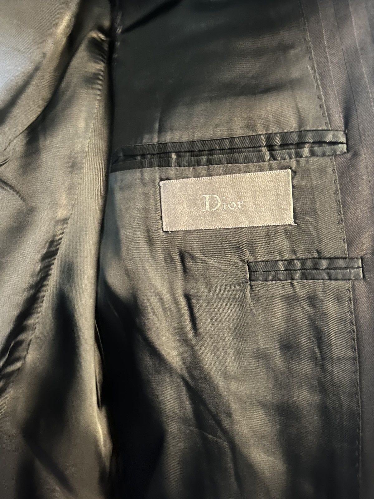 Hedi Slimane Hedi Slimane Dior Homme size 46 (US 36) Shadow Stripe Blazer Size 36R - 9 Thumbnail