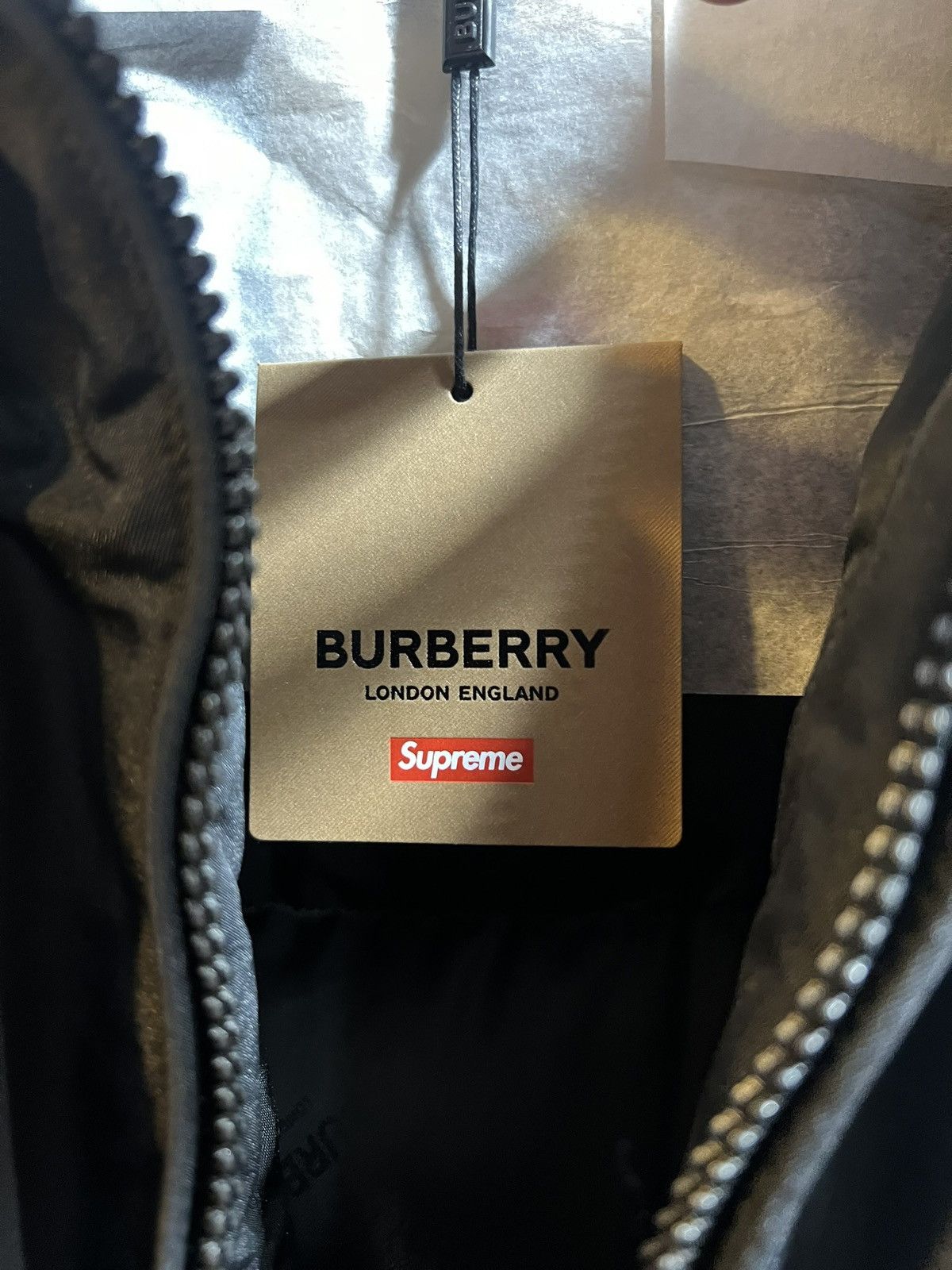 Burberry × Supreme Supreme Burberry Shearling collar down puffer jacket Size US L / EU 52-54 / 3 - 8 Thumbnail