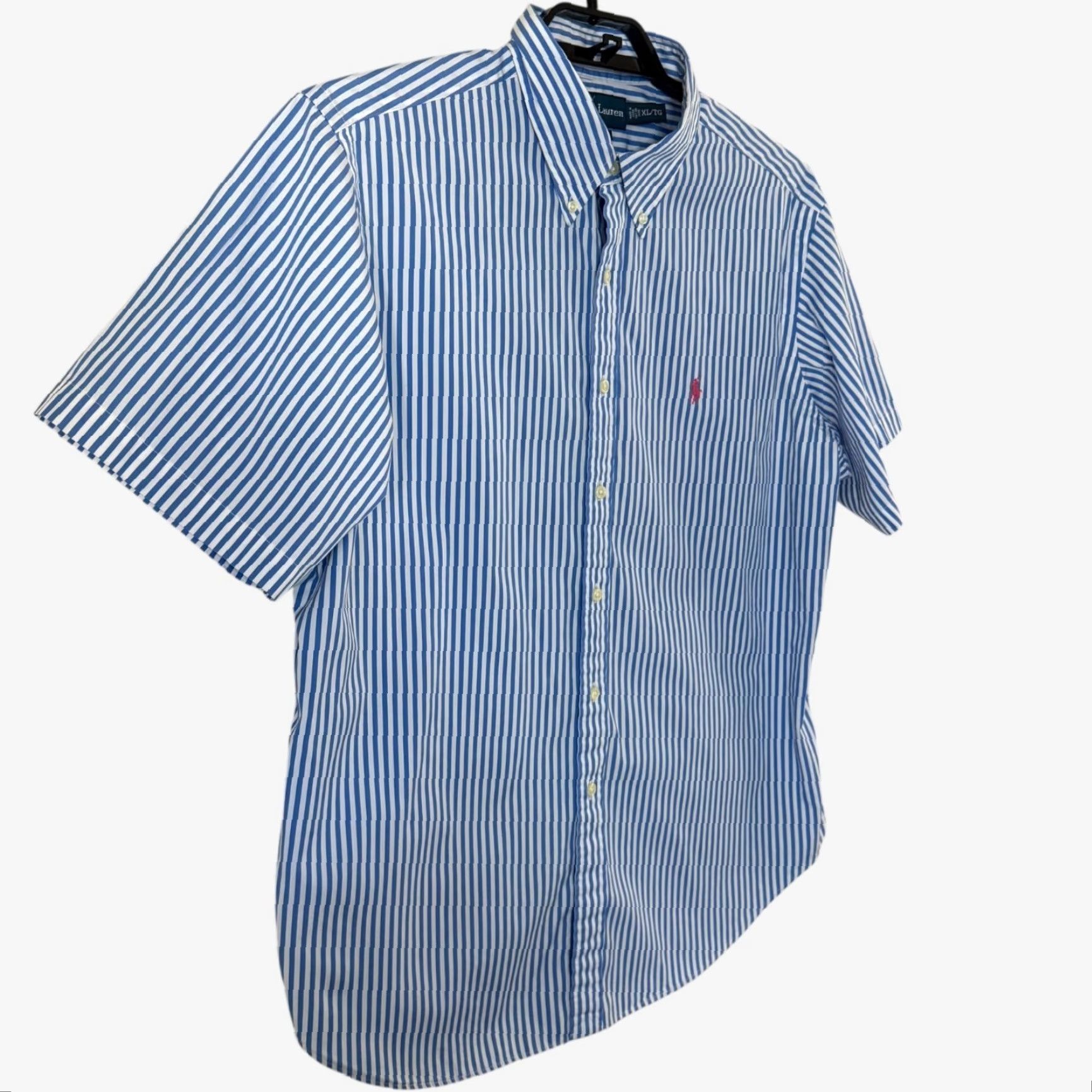 Ralph Lauren Ralph Lauren Striped Button-Down Shirt Blue XL Men’s 100% Cotton Preppy Classic Button-Up Size US XL / EU 56 / 4 - 3 Thumbnail