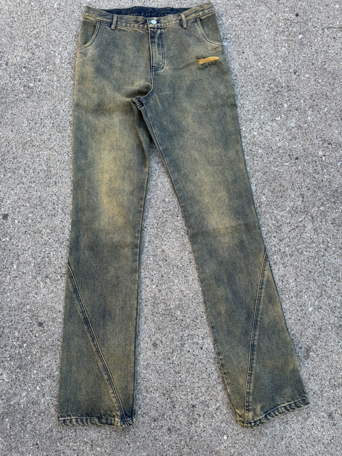 Hysteric Glamour × If Six Was Nine × Japanese Brand Rare mud panel cut denim Size US 29 - 2 Thumbnail