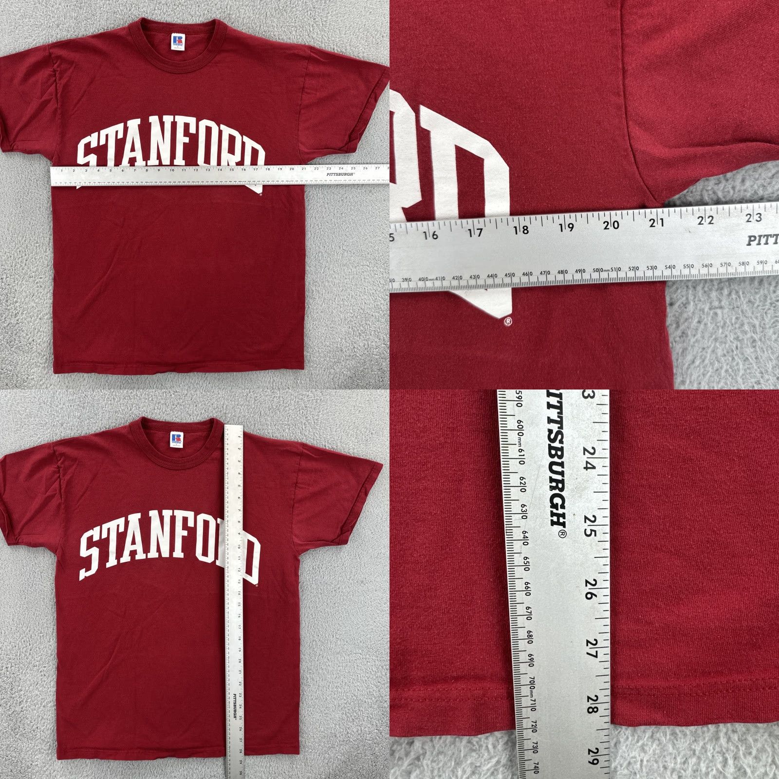 Russell Athletic VINTAGE Russell Athletic Mens Large Red Short Sleeve T Shirt Stanford University Size US L / EU 52-54 / 3 - 8 Thumbnail