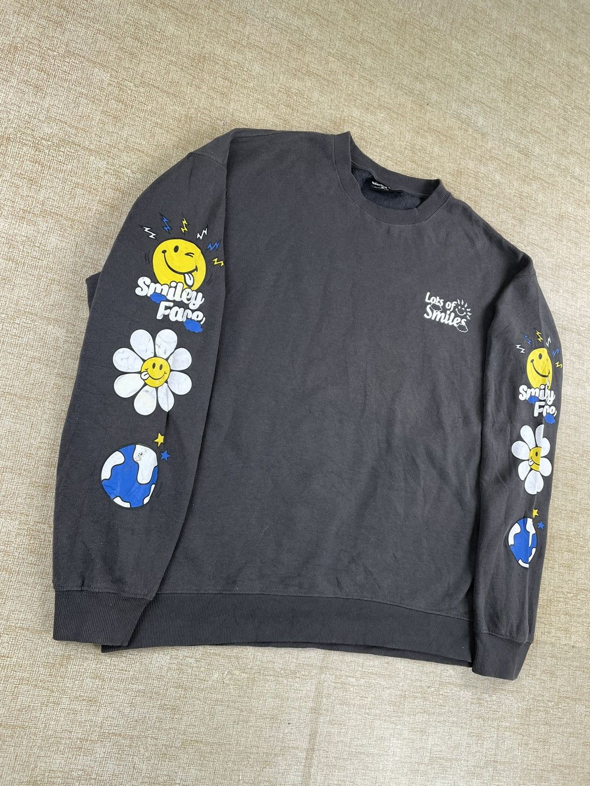 Japanese Brand × Vintage SMILEY FACE Inspired Takashi Murakami Style Sweatshirt Size US L / EU 52-54 / 3 - 2 Thumbnail