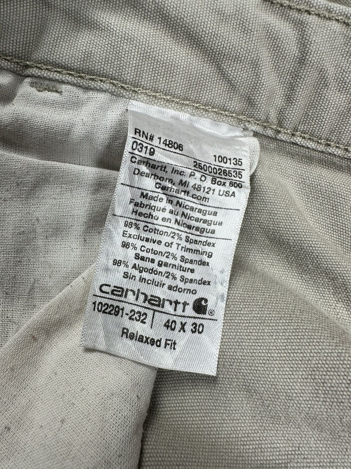 Carhartt × Vintage Vintage Carhartt Distressed Work Shorts Double Logo Size US 40 / EU 56 - 9 Thumbnail