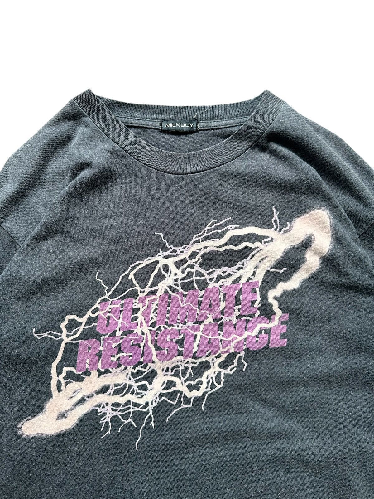 Japanese Brand 90's Milkboy '' Ultimate resistance '' Ura-Harajuku punk LS Size US M / EU 48-50 / 2 - 2 Thumbnail
