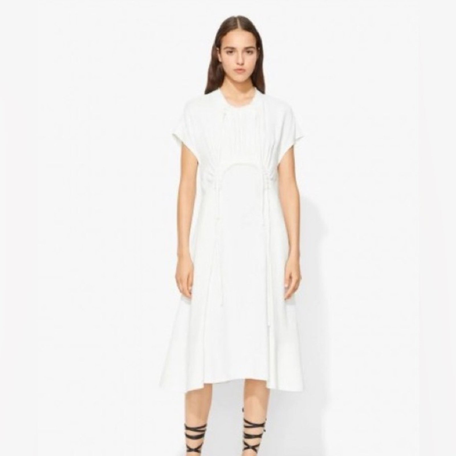 Proenza Schouler Proenza Schouler Short Sleeve Novel Tie Midi Dress Size M / US 6-8 / IT 42-44 - 1 Thumbnail