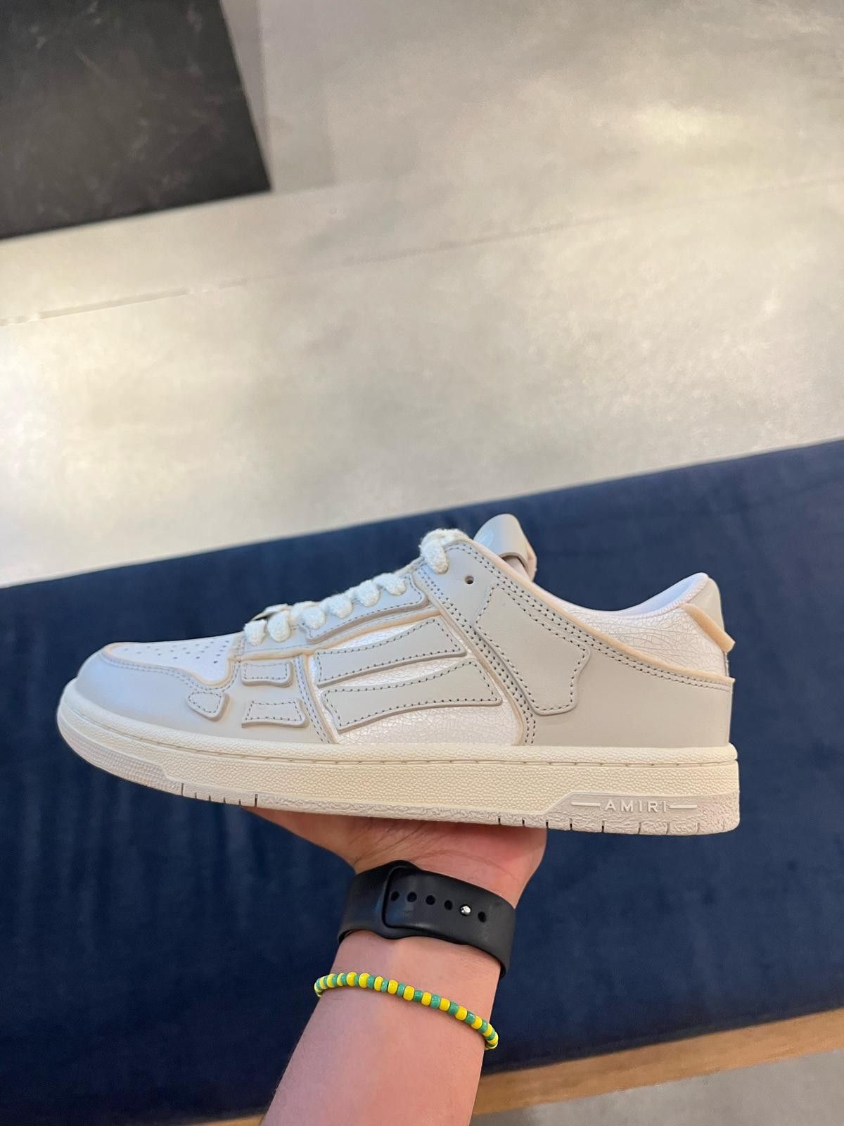 Amiri o1s1wg110325 Skelton Low-Top Sneakers in White/Light Grey Size US 8 / EU 41 - 1 Preview