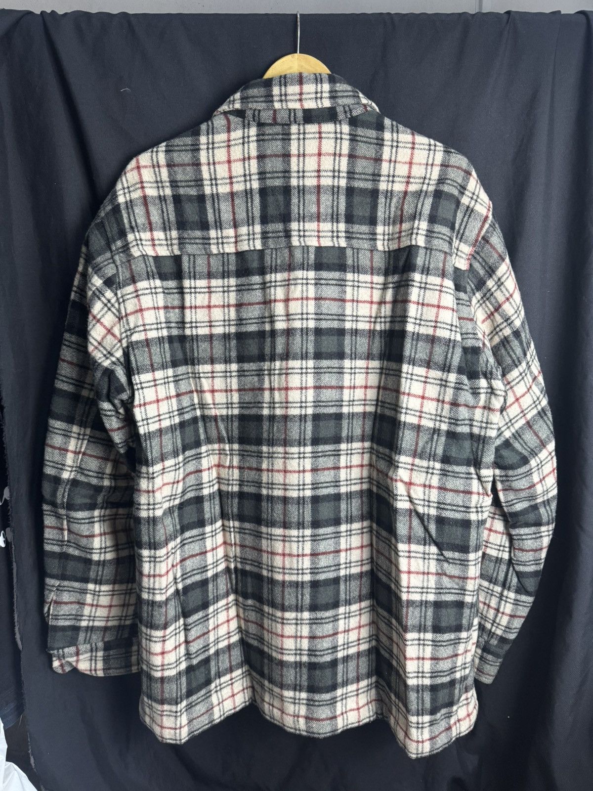 20471120 × Hysteric Glamour × Japanese Brand Japanese Outer Wool Button Shirt Size US XL / EU 56 / 4 - 2 Thumbnail