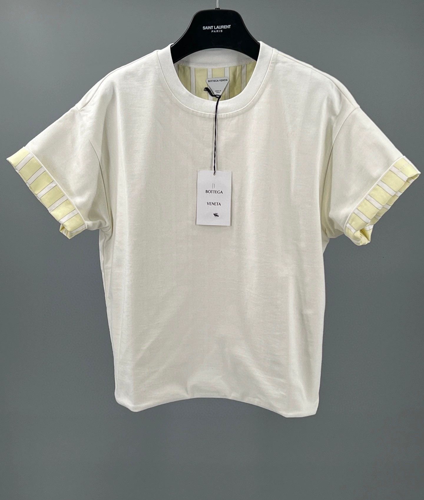 Bottega Veneta Bottega Veneta White Cotton Embroidered T-Shirt Size US S / EU 44-46 / 1 - 1 Thumbnail