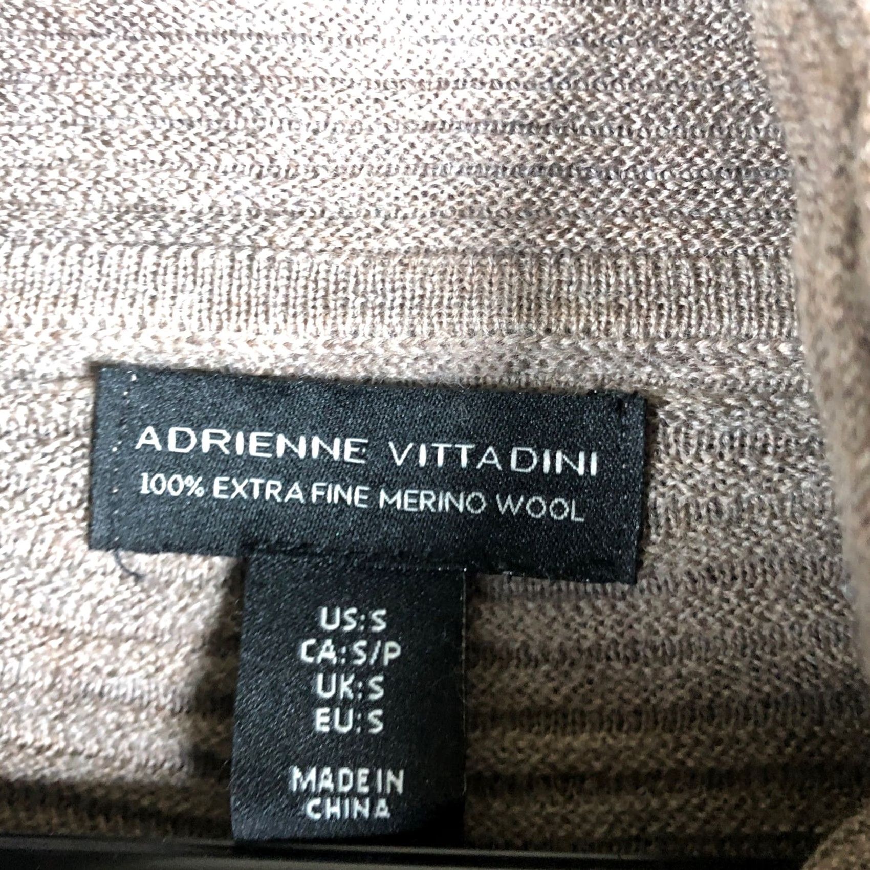 Vintage Adrienne Vittadini Womens Sweater Brown Cowl Neck 100% Merino Wool S Size S / US 4 / IT 40 - 6 Thumbnail