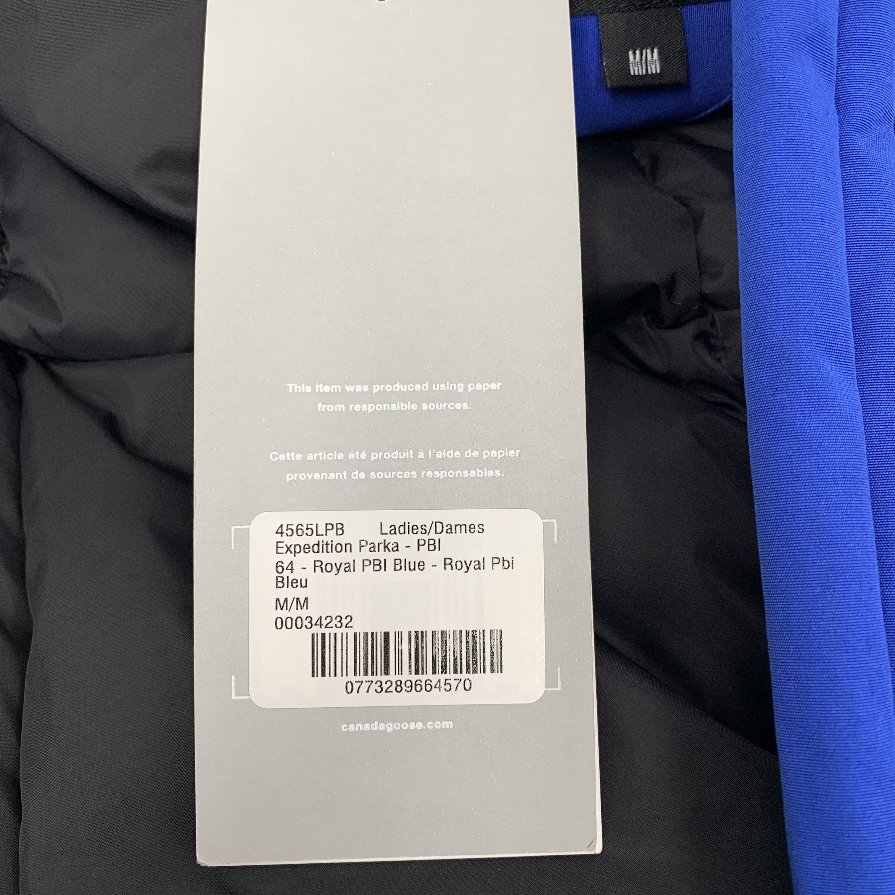 Canada Goose Canada Goose Expedition Fur Hooded Down Jacket Blue (M) Size US M / EU 48-50 / 2 - 9 Thumbnail