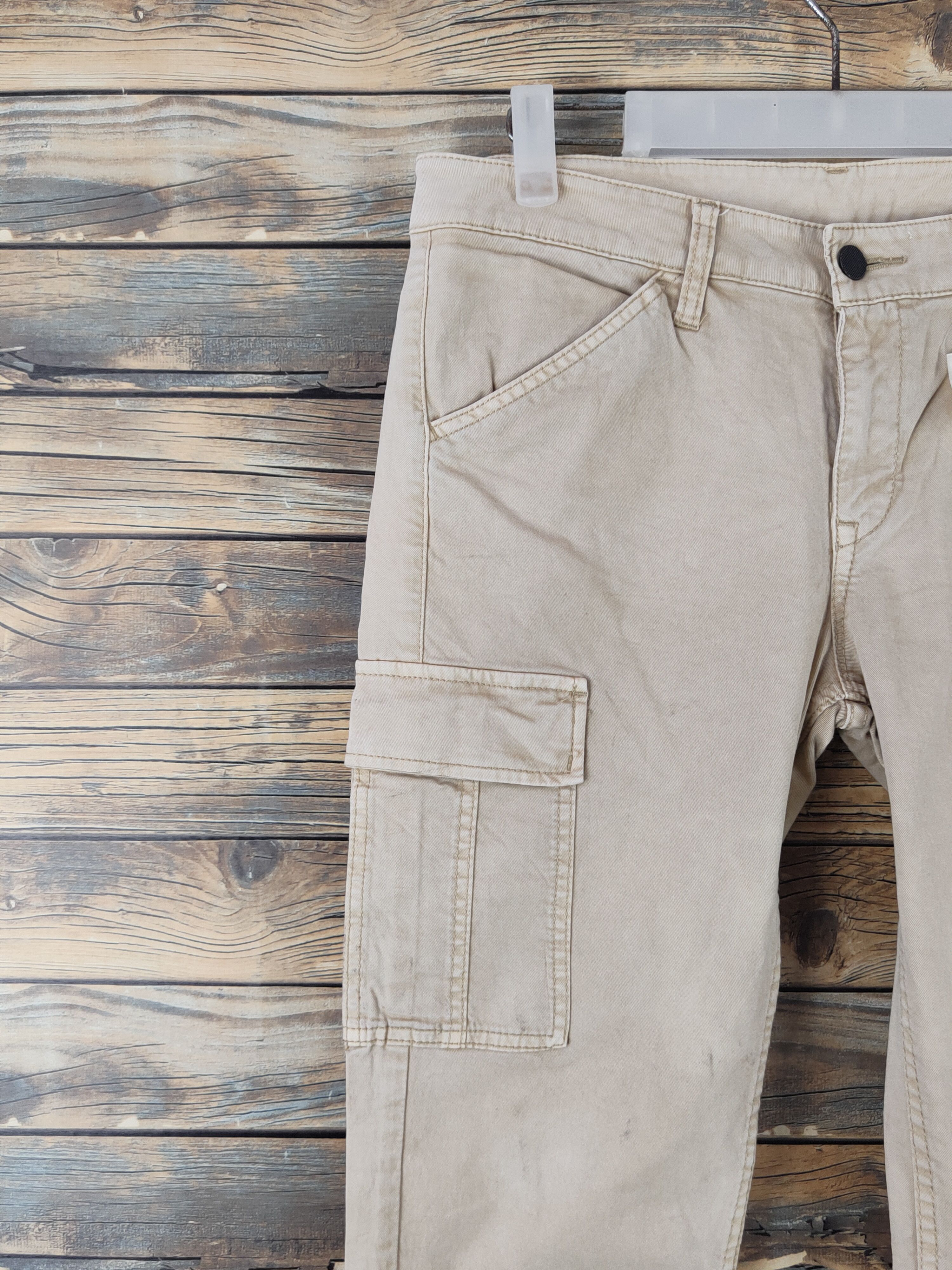 Japanese Brand DL Uniqlo Beige Multipocket Tactical Cargo Pants #255 Size 28" / US 6 / IT 42 - 3 Thumbnail