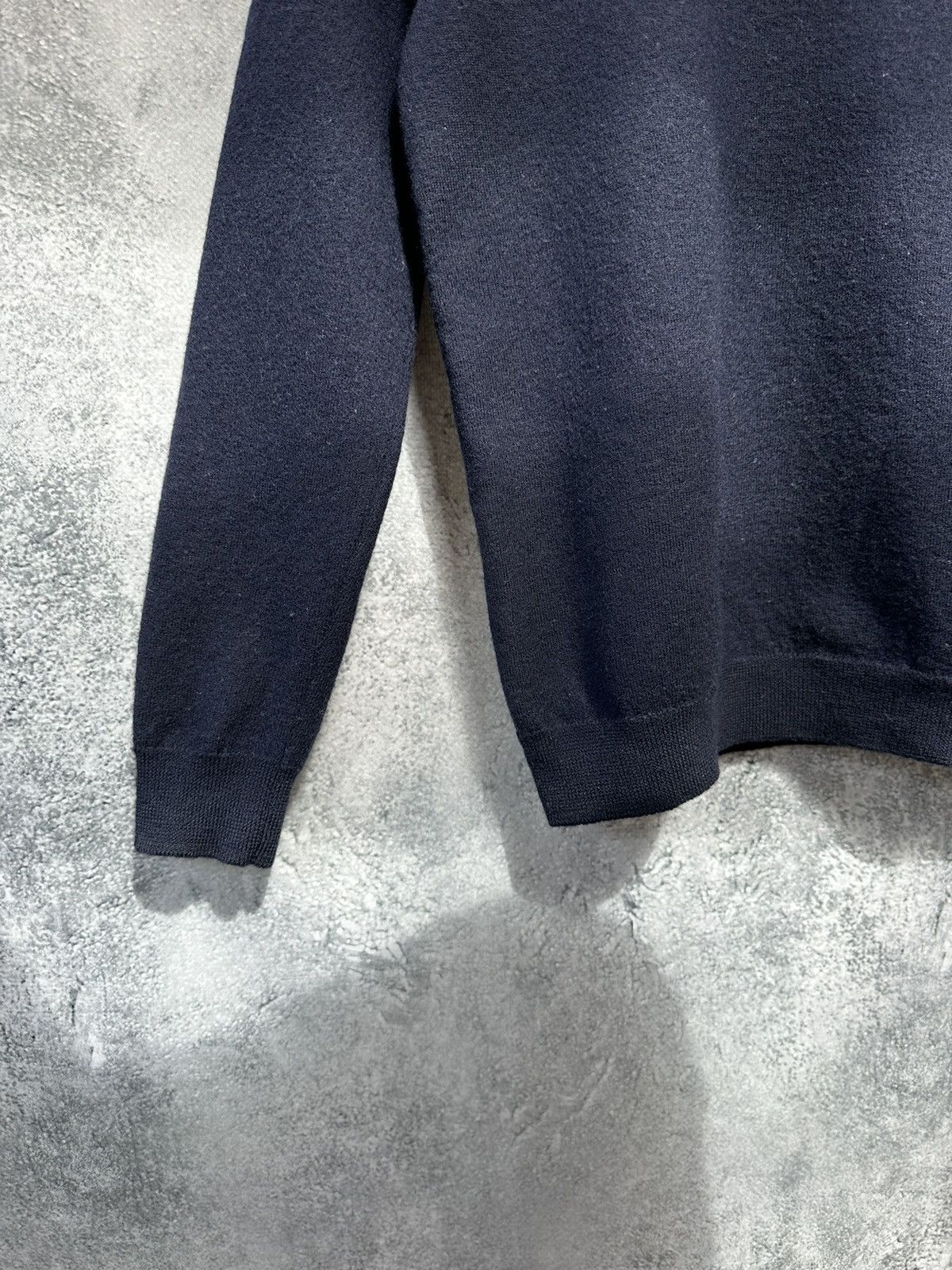 Sezane Sezane Jacob Jumper Navy Italy Merino Wool Sweater Size XS / US 0-2 / IT 36-38 - 7 Thumbnail
