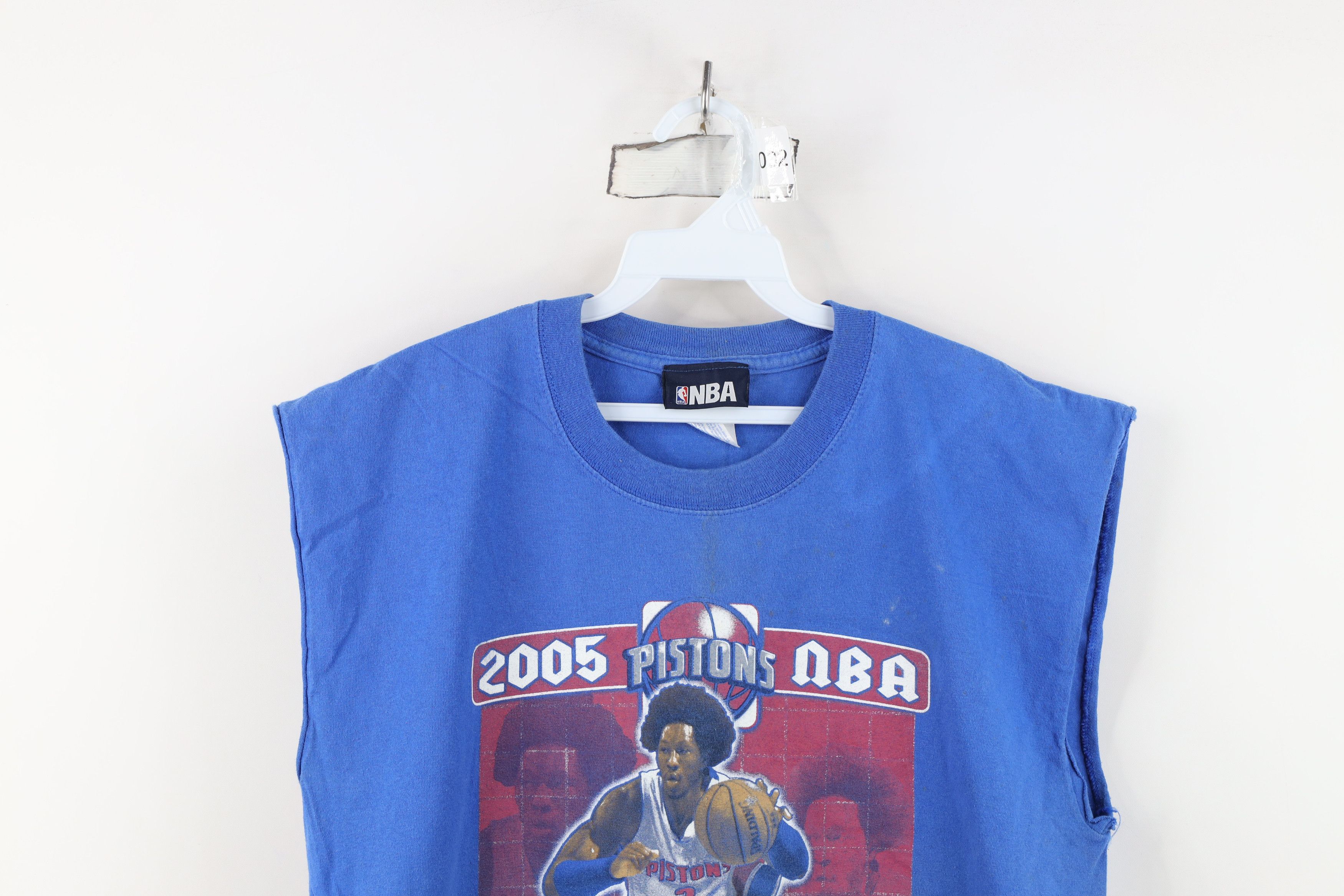 Vintage Vintage Y2K Ben Wallace Detroit Pistons Cut Off T-Shirt Size US L / EU 52-54 / 3 - 2 Thumbnail