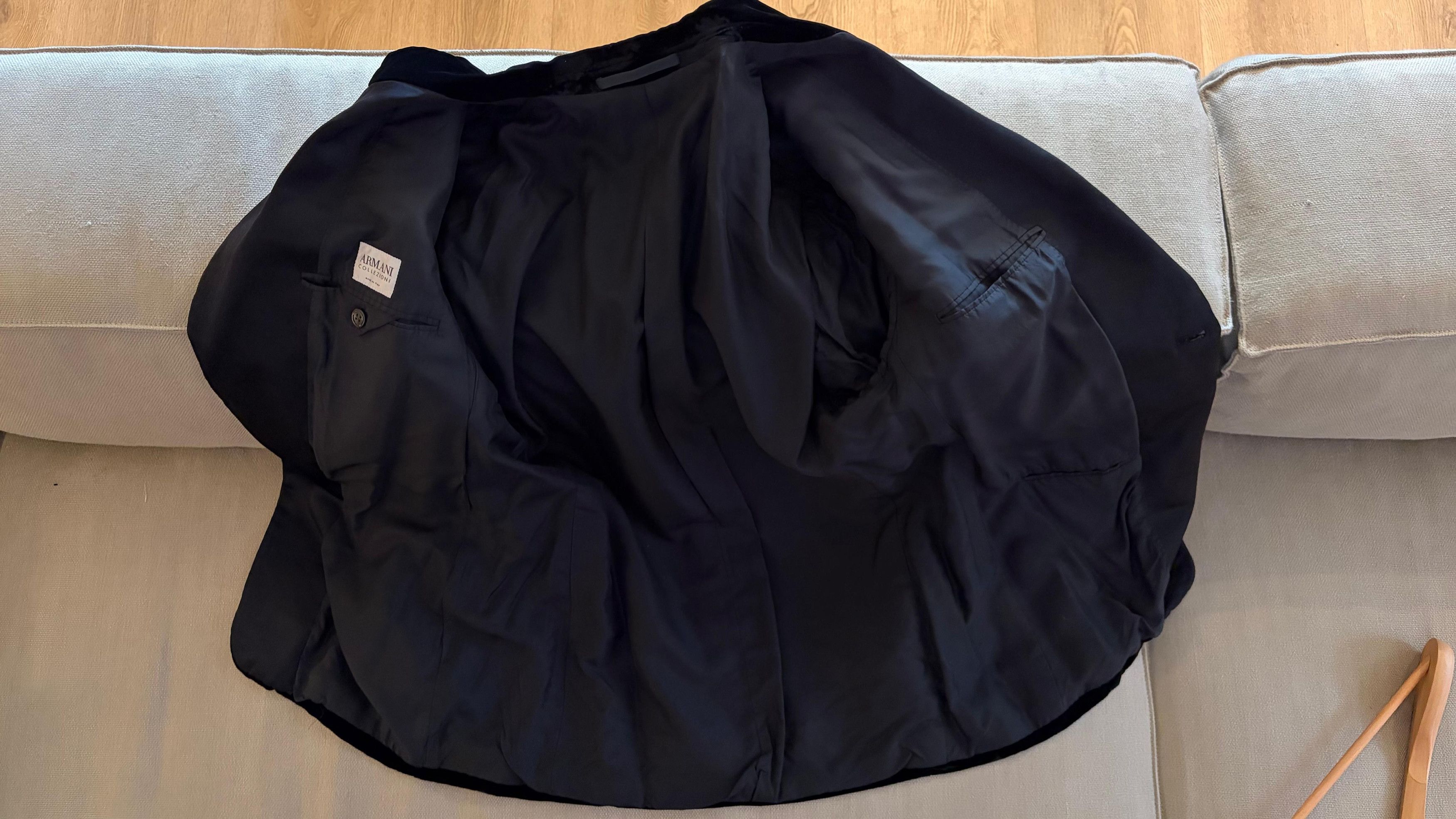 Armani Armani Black Velvet Blazer Size 50L - 4 Thumbnail