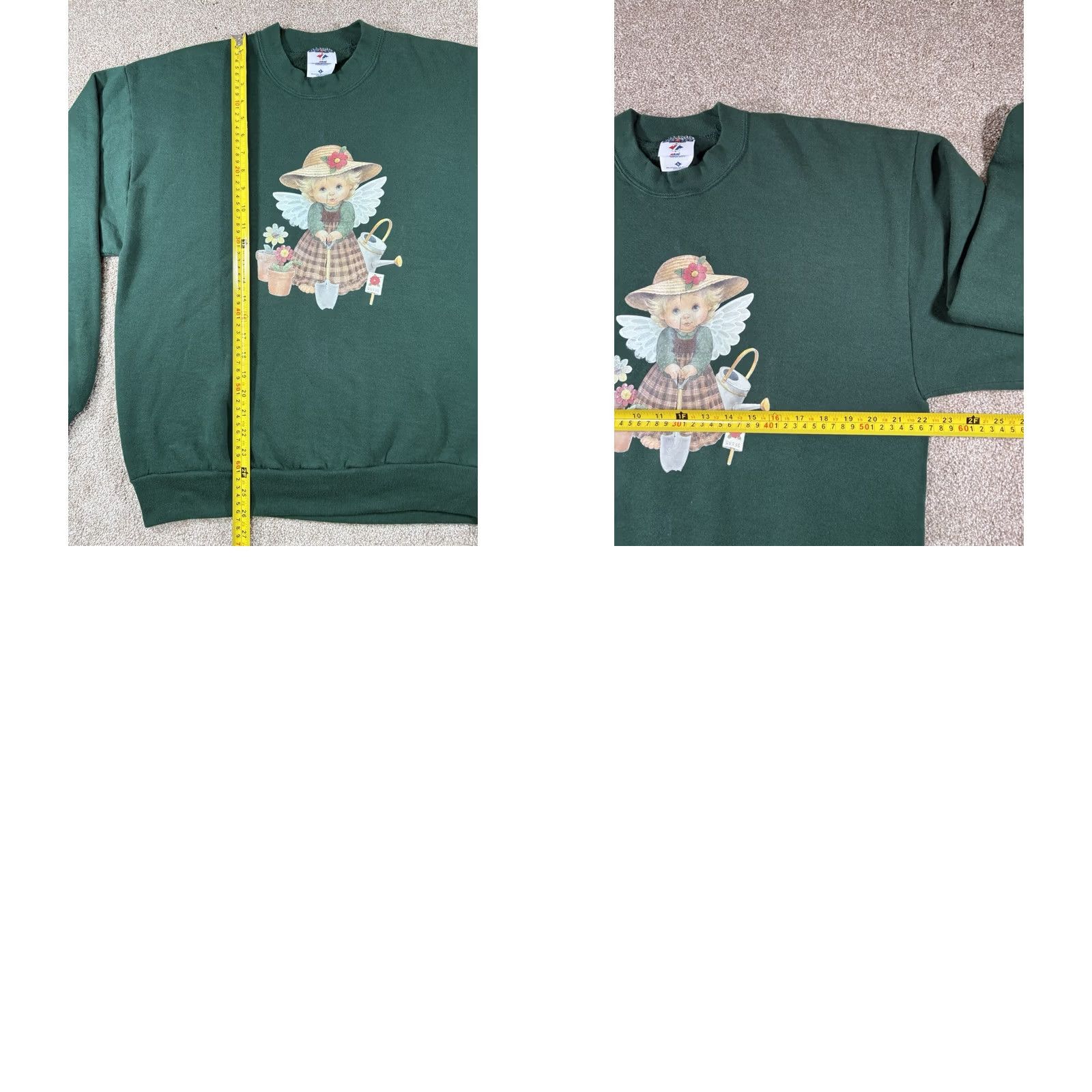 Jerzees VINTAGE Jerzees NuBlend Sweatshirt Crewneck Gardening Graphic Print Sweatshirt L Green Unisex Adults Size US L / EU 52-54 / 3 - 8 Thumbnail